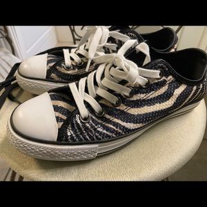 Converse shoes with sequins